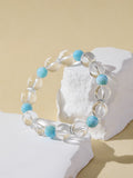 Clear Quartz & Larimar Bracelet