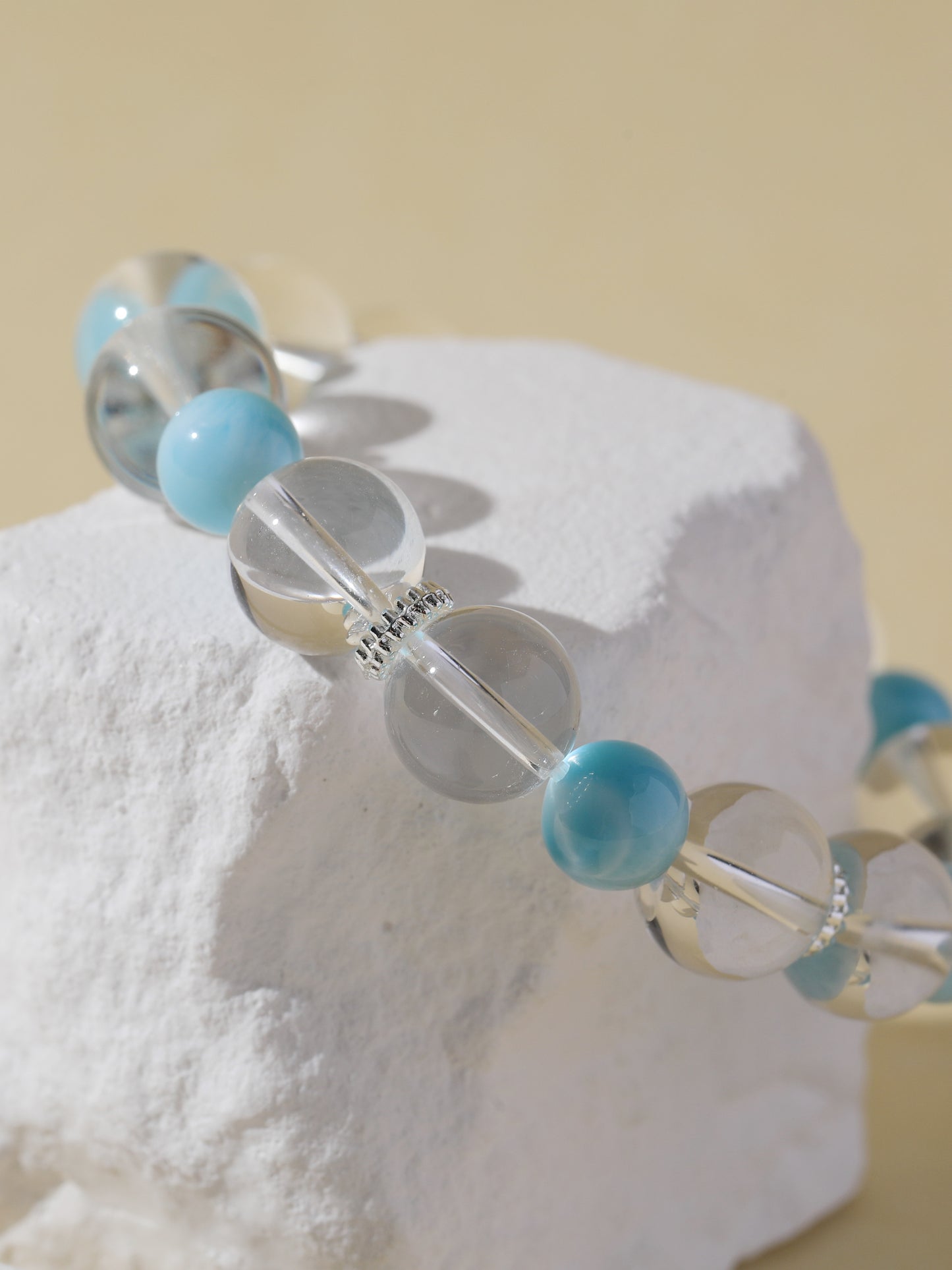 Clear Quartz & Larimar Bracelet