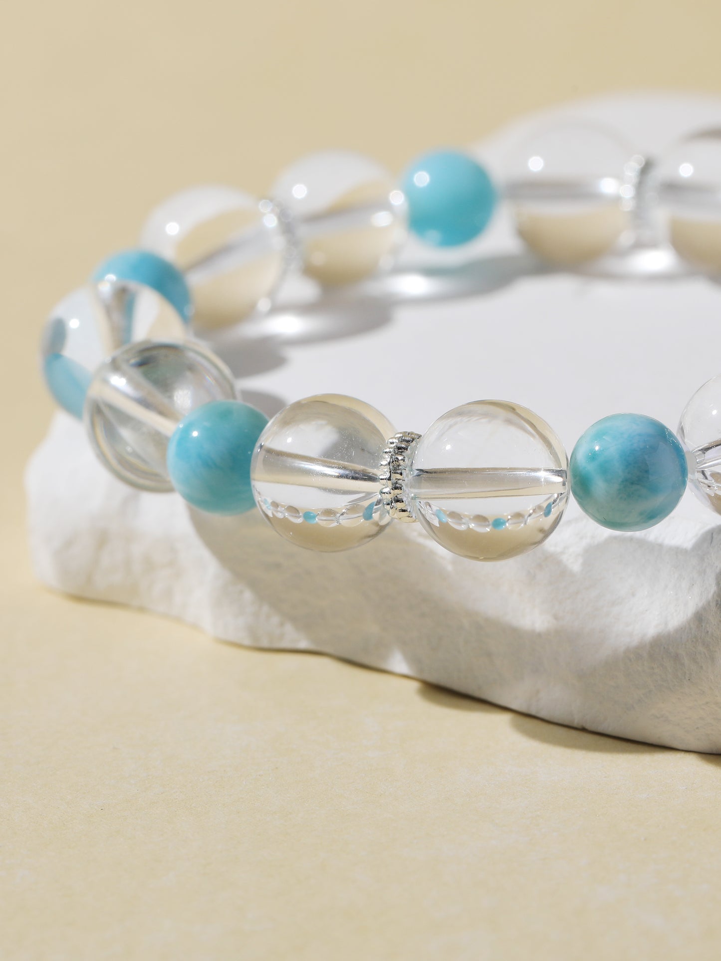 Clear Quartz & Larimar Bracelet