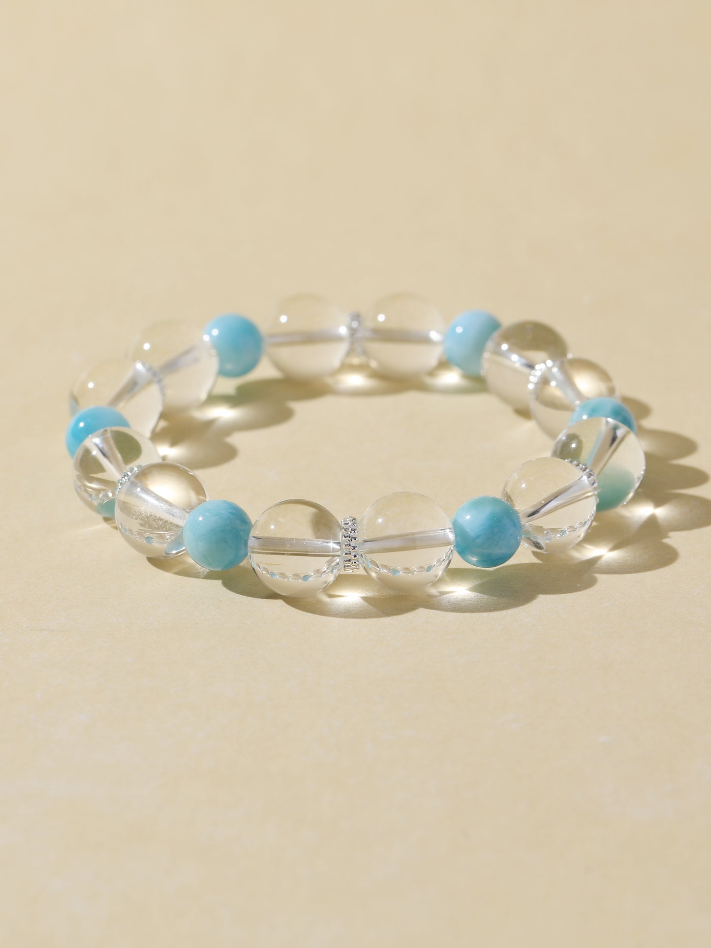 Clear Quartz & Larimar Bracelet