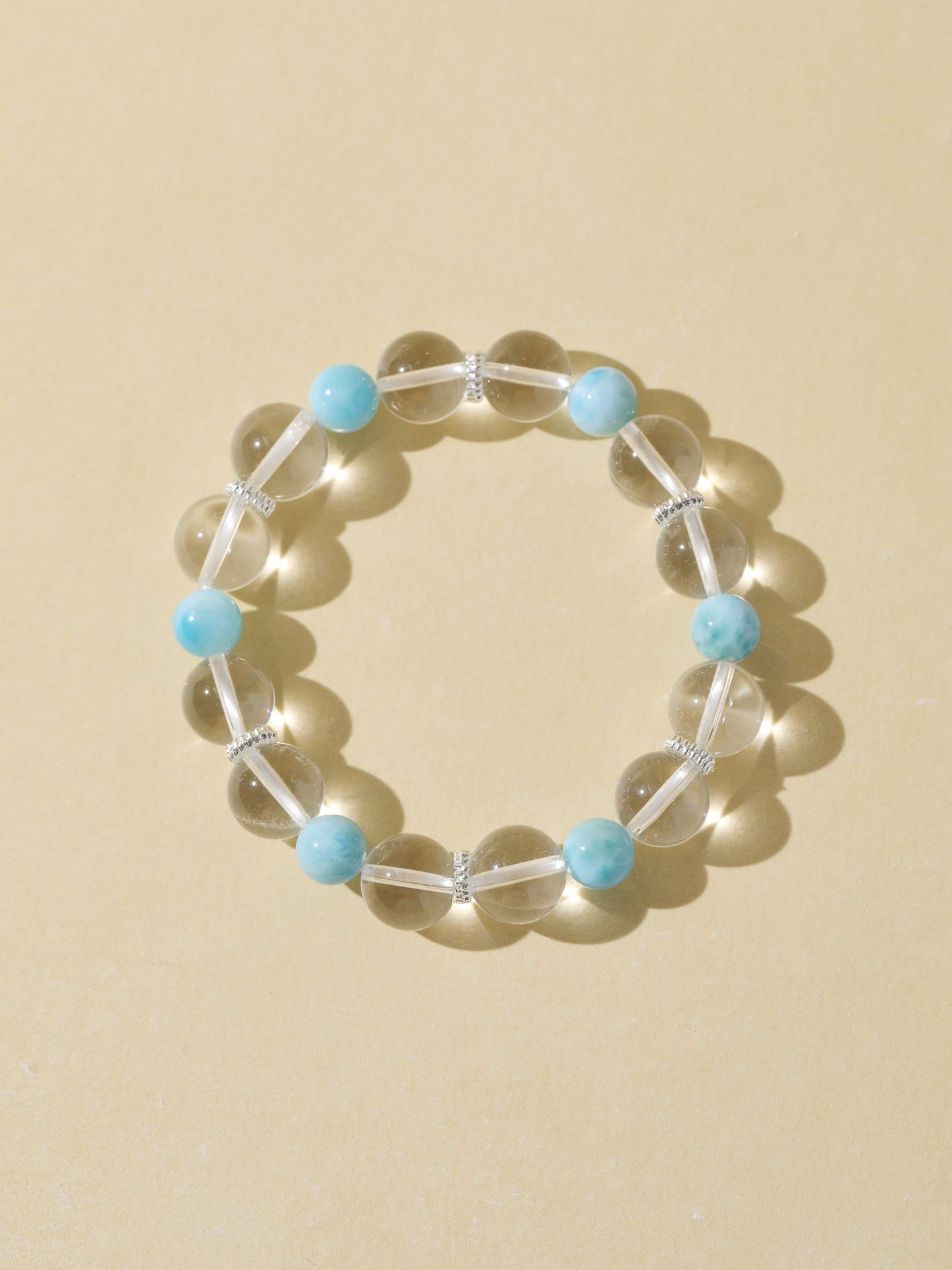 Clear Quartz & Larimar Bracelet