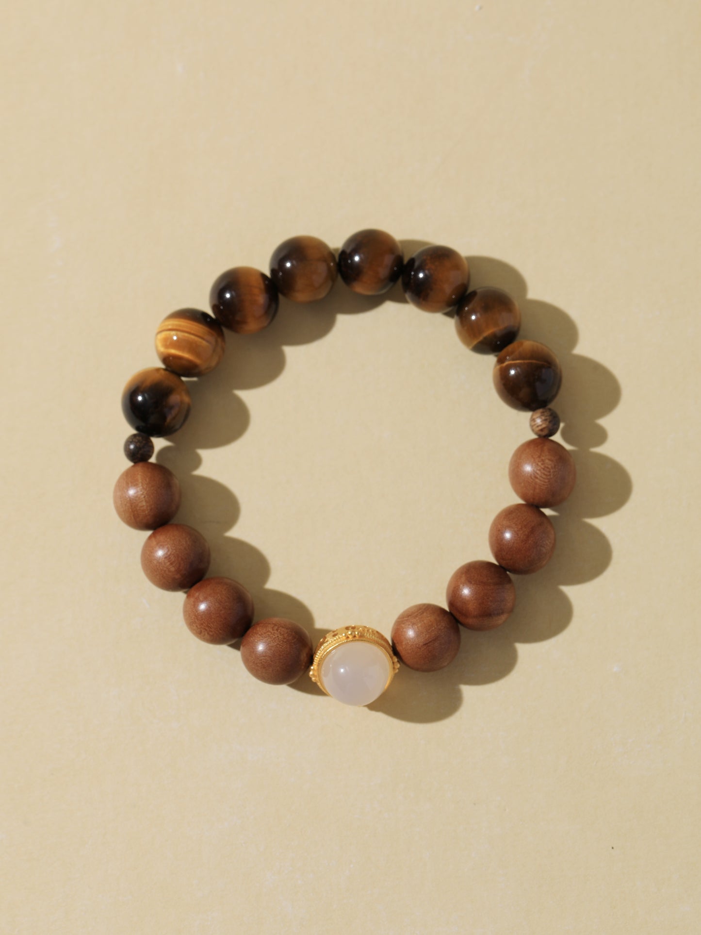 Black Tiger's Eye & Sandalwood Bracelet