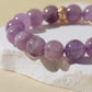 Purple Rabbit Hair Quartz Bracelet with Chain