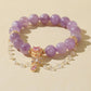 Purple Rabbit Hair Quartz Bracelet with Chain