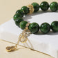 Diopside Bracelet with Gourd Charm