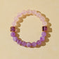 Purple Rabbit Hair Quartz & Rose Quartz Bracelet