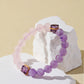 Purple Rabbit Hair Quartz & Rose Quartz Bracelet