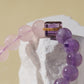 Purple Rabbit Hair Quartz & Rose Quartz Bracelet
