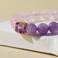 Purple Rabbit Hair Quartz & Rose Quartz Bracelet