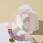 Rose Quartz & Purple Rabbit Hair Quartz Bracelet