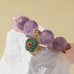 Rose Quartz & Purple Rabbit Hair Quartz Bracelet