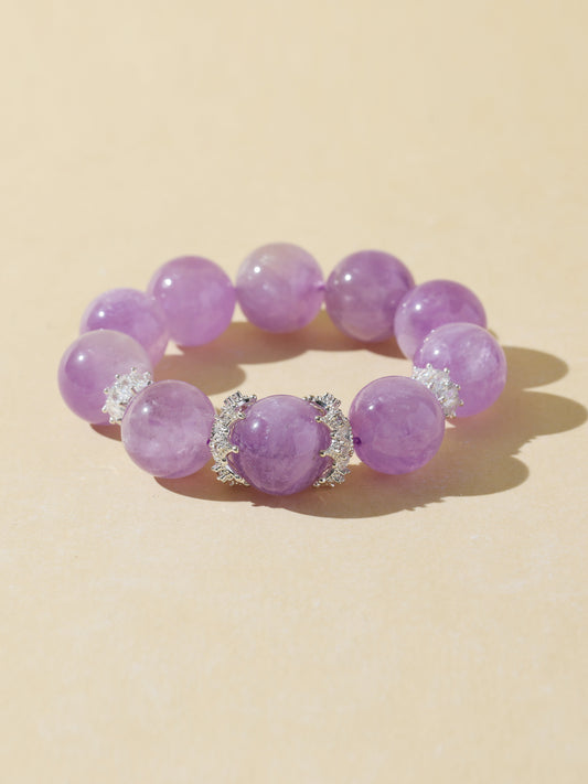 Purple Rabbit Hair Quartz Bracelet