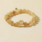 Golden Rutilated Quartz Bracelet with Butterfly