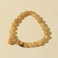 Golden Rutilated Quartz & Agarwood Bead Bracelet
