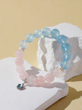 Aquamarine & Rose Quartz Bracelet