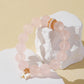 Rose Quartz Bracelet with White Butterfly