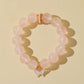 Rose Quartz Bracelet with White Butterfly