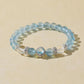Glacier Blue Aquamarine & Clear Quartz Bracelet