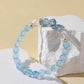 Glacier Blue Aquamarine & Clear Quartz Bracelet