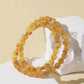 Double-Wrap Gold Rutilated Quartz Bracelet