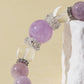 Purple Hair Quartz & Clear Quartz Bracelet