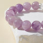 Purple Hair Quartz & Clear Quartz Bracelet