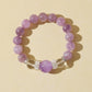 Purple Hair Quartz & Clear Quartz Bracelet