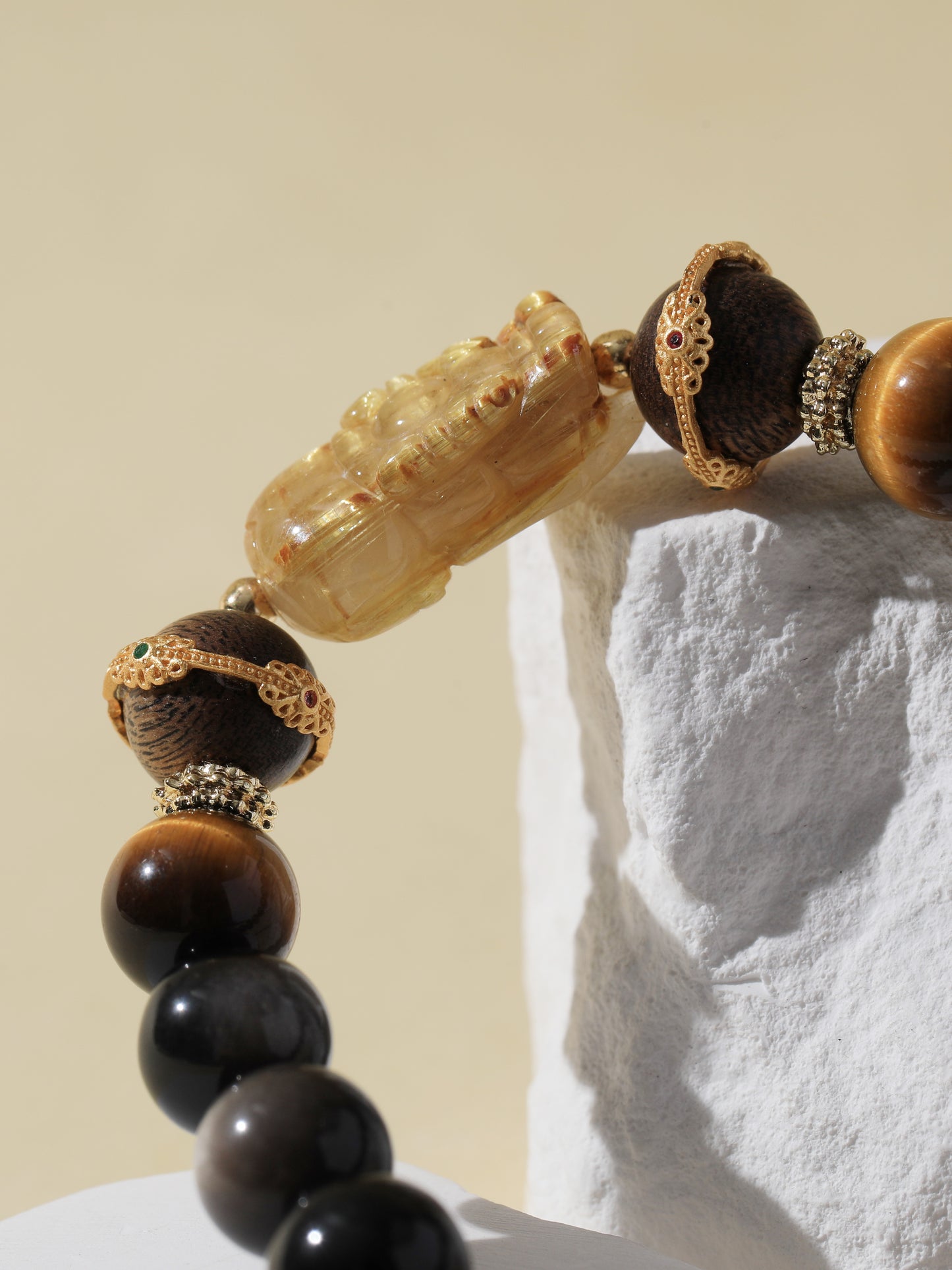 Obsidian & Black Tiger's Eye Bracelet