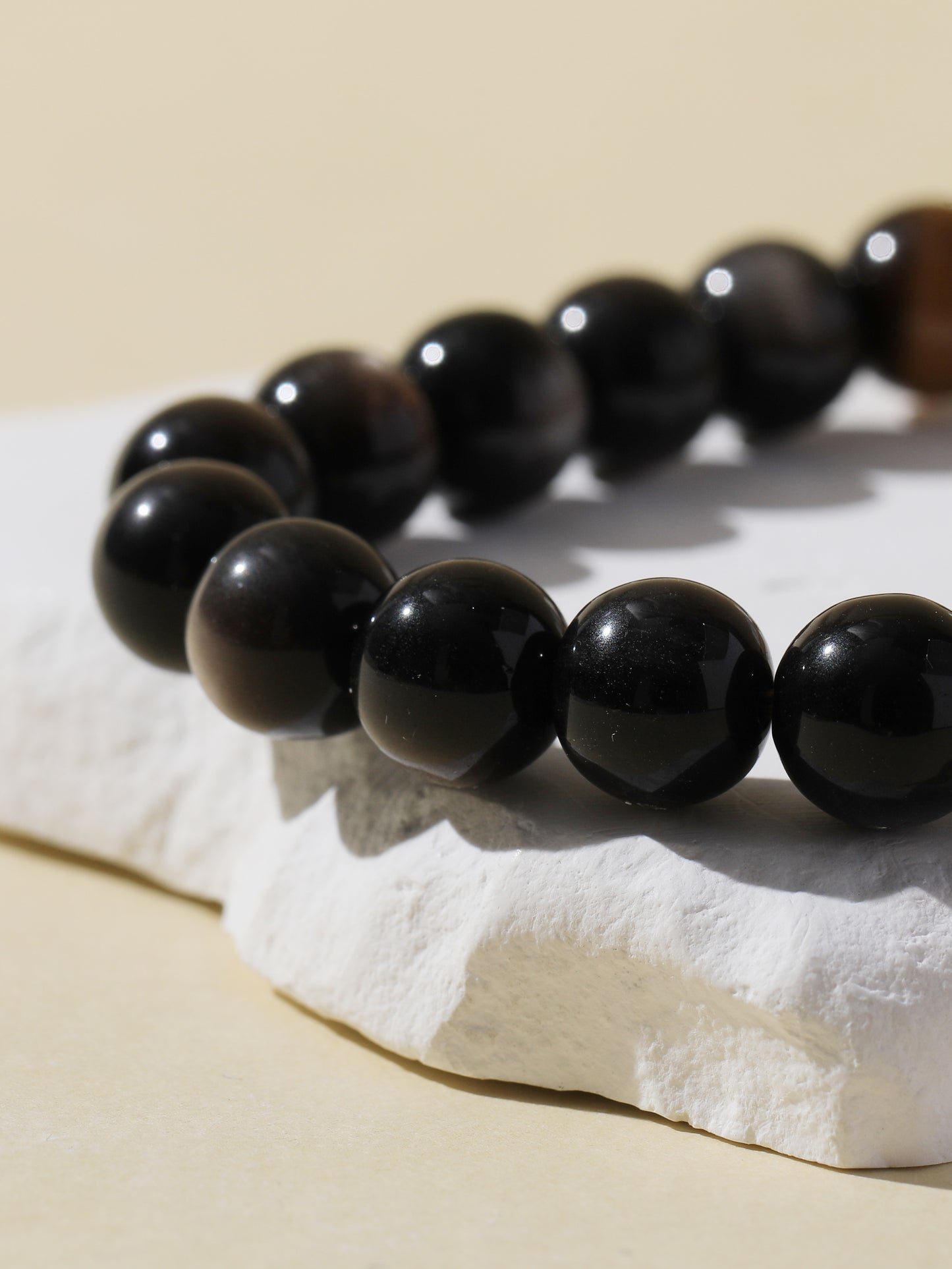 Obsidian & Black Tiger's Eye Bracelet