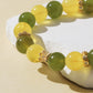 Amber & Xiuyan Jade Bracelet