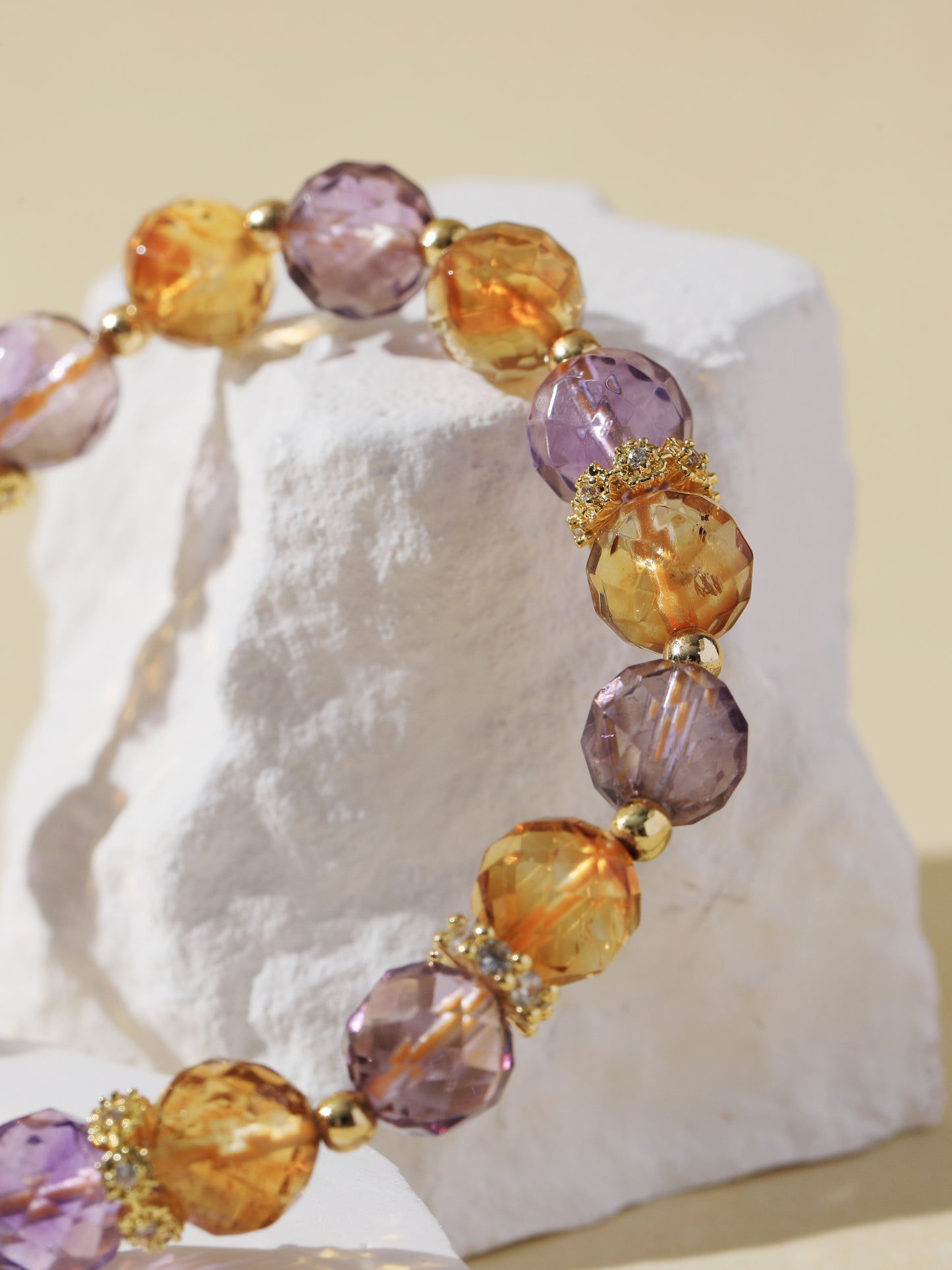 Faceted Amethyst & Citrine Bracelet