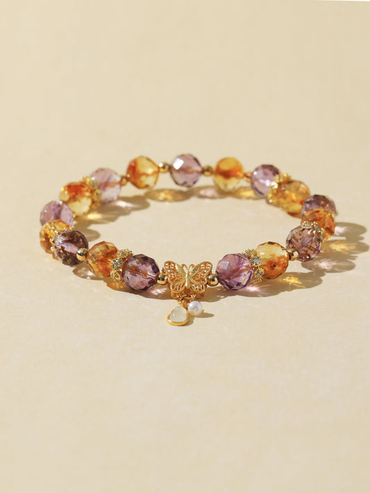 Faceted Amethyst & Citrine Bracelet
