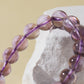 Amethyst Bracelet with Pink Butterfly Charm