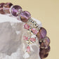 Amethyst Bracelet with Pink Butterfly Charm