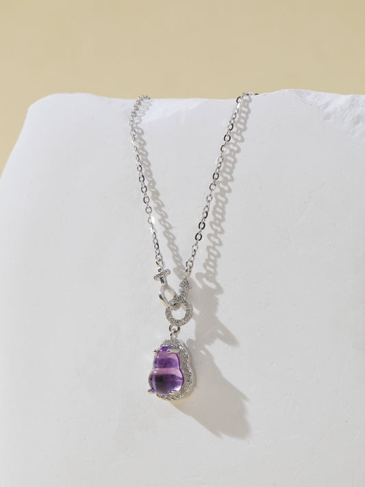 Natural Amethyst Gourd Necklace